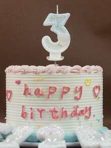 1 Peça Novas Velas de Aniversário Criativas de Número Digital de Amor 0-9, Velas de Aniversário Decoradas com Coração Puro, Velas de Decoração de Bolo de Festa de Aniversário, Velas de Decoração do Dia dos Namorados, Velas de Decoração de Bolo de Aniversário e Festa