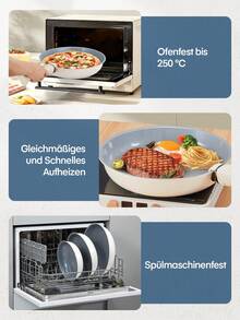 Juego De 3 Sartenes Antiadherentes De 20/24/28 Cm With Mango Extraíble, Recubrimiento Cerámico, Sartenes Induccion Apto Para Todas Las Estufas, Se Puede Lavavajillas Y Horn, Aluminio, Blanco - Grey - View 7