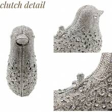 Rhinestone Bird Clutch Purse Women's Full Crystal Evening Bag For Wedding Party Handbag - 多色#8 - 查看 9