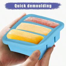 12 - Cup Silicone Freezer Tray With Lid 2 Pack Soup Freezer Molds Food Freezing Container Make 6 Soups, Broths, Stews, Sauces, Curries - 3 lỗ - Xem 6
