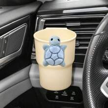 Car Cup Holder Storage Large Capacity Car Trash Can Front/Rear Organizer Box, Cup Holder Storage Bin For Car Interior