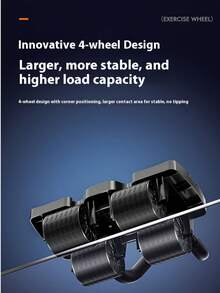 1 Stück Neuer 6-Rad Bauchmuskel-Roller mit Selbstrückzug, Bauchmuskel-Trainingsgerät für Männer