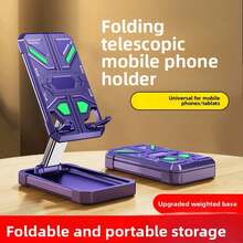 Supporto per telefono regolabile a 360°, struttura in metallo robusta, finitura in legno di noce, pieghevole per tavolo e viaggio, compatibile con Apple 16/15/14/13 Pro Max/12/11, iPad Mini, organizzazione desktop salvaspazio, ottimo regalo per utenti Android e iPad