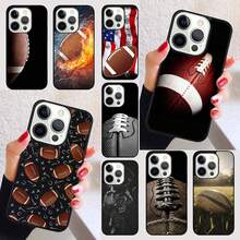 Custodia per pallone da football americano/rugby compatibile con 15, 16, 13, 12, 11, 14 Pro Max, Mini, Max, SE 2020, 7, 8, 6S Plus, compatibile anche con custodie per iPhone 17, 17 Pro, 17 Pro Max - ZSL0128012 - Visualizzare 3