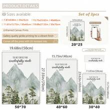 3 Stücke christliche Kinderzimmer Dekoartikel Baby Bibelvers Wandkunst Aquarellprint Bibelvers Muster Natur-Themen Wandkunst Wald Kinderzimmer Dekoration Vintage-Stil Heimdekoration gerahmte Wandkunst Wohnzimmer Dekoration Raumdekoration Heimdekoration