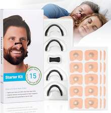 60 Tiras es - Kit de 30 Pares de Dilatador  Magnético (Negro) - Aumenta Oxígeno, Reduce Ronquidos, Mejora el Sueño - Antironquidos, Resistente al Sudor,  para la Piel - Negro 15 Pares - Ver 3