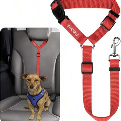 1pc Pet Car Fixing Belt, Dog Walking Leash, Car Accessories Dog Leash, Pet Leash, Car Headrest Restraint Belt, Adjustable Nylon Fabric, Pet Dog Restraint Belt, Pet Car Accessories Dog Car Seat Car Seat Cover Dog Car Seat Cover Pet Car Seat