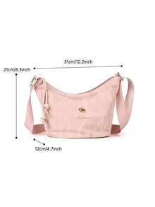 1pc Solid Color Nylon Zipper Closure Fashion Casual Backpack, Handbag For Women, Suitable For Spring, Summer, Autumn, Daily Use, Work, Business, Shopping - Multicolor - View 6