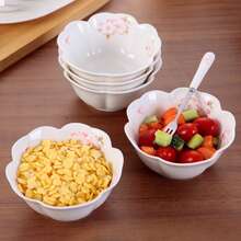 4pcs 5-Inch Sakura Ceramic Bowl Set, Suitable For Rice, Fruit, Dessert, Salad, Oatmeal, Cereal, Ice Cream, Pasta, Breakfast And Noodles, Creative Soup Bowl, Ramen Bowl, Pasta/Noodle Bowl, 300ML Capacity, Home Kitchen Dining, Kitchen Supplies, Tableware Accessories, Holiday Gift (Halloween/Christmas/Easter/Pumpkin Pie/Thanksgiving/Graduation), Microwave And Dishwasher