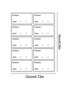 50pcs, Coloured Freezer Labels Food Storage Labels Stickers, Fridge Stickers Removable For Food Containers, Freezer Meal Tags For Kitchen Organization, Back To School, School Supplies, School, Aesthetic School Supplies, Stationery