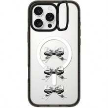 Basic Phone Cases - 透明 - 鍍鉻蝴蝶結 - 查看 2