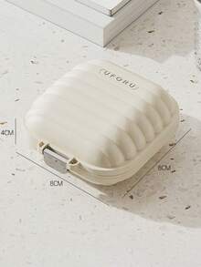 1 件便携式药盒，适用于旅行防潮药丸整理器，可重复使用药盒，适用于男女药品计划器，每日口袋药盒，用于容纳维生素药物和补充剂，家庭旅行必备配件，适用于户外办公室，返校旅行配件，旅行户外装备 - 米色 - 查看 20