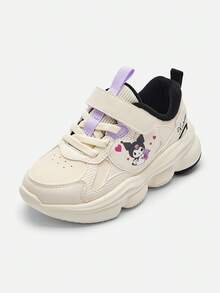 Balabala Kuromi 2025 Autumn/Winter Children's Sports Shoes, Girls' Fleece Lining Anti-Slip Shoes