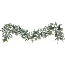 GYJ  Puleo International 6 Ft. Artificial Flocked Lambs Ear Garland Green153 - màu xanh lá - Xem 1