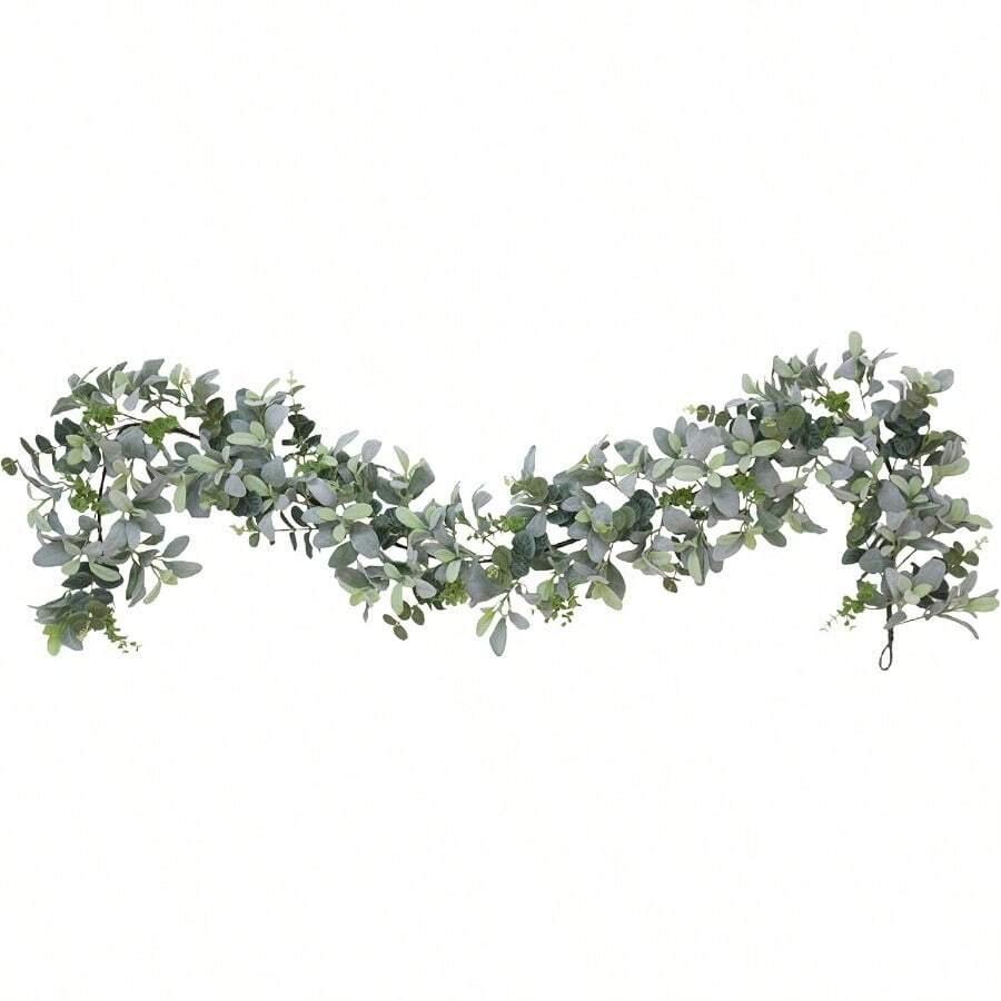 GYJ  Puleo International 6 Ft. Artificial Flocked Lambs Ear Garland Green153 - màu xanh lá - Xem 1