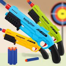 بندقية ألعاب أطفال جديدة للخارج، مسدس إطلاق رصاصات رغوية يدوي، لعبة قتال مع ذخيرة، خيارات ألوان متعددة للأطفال