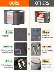 6 peças/1 peça: bolsa de armazenamento grande de 99 litros com zíper e alça, bolsa de armazenamento dobrável, adequada para organizar roupas, cobertores e colchas. Recipiente quadrado multifuncional, adequado para organização de armários, recipiente de armazenamento, organizador de roupas, recipiente para organização de mudanças, armazenamento para decoração de casa de Natal.