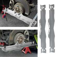 2-Piece Premium Wheel Alignment Tool Plates With Hanging Holes, Heavy-Duty Steel Construction, Precise Alignment, Rust-Resistant, Professional Mechanic Wheel Alignment Tool, Easy To Install, Universal, Toe Alignment Tool Plates 2-Piece - Silver - View 4