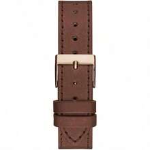 Guess 34mm Gold-Tone Case Leather Band Women's Quartz Watch With Triangle Pointer, Minimalist Fashion Wristwatch Suitable For Daily Wear, Dates, Gifts - Rose Gold - View 8