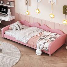 Kids Bed Frames, Headboards & Footboards - Pink + Padded - View 2
