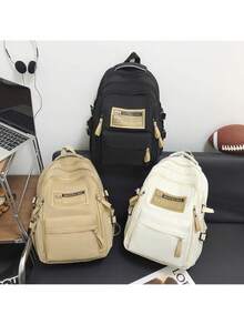 Large Capacity Women's Backpack, Casual Style, For Travel And Studies, Model 6603 - Red - View 2