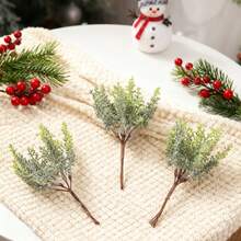 1/3/5 pièces Branches de pin vert de simulation romantique de 15 cm, utilisées pour la décoration de la maison, la décoration de mariage, la décoration d'automne, la décoration de la chambre, les accessoires de cuisine, le restaurant, la décoration de chambre à coucher, les accessoires de salle de bain, les cadeaux d'événements d'hôtel, les arrangements floraux à main, la décoration de bureau, le jardin extérieur, la décoration d'automne, la décoration hivernale de la maison, la décoration d'Halloween, la décoration de Noël, les cadeaux d'anniversaire