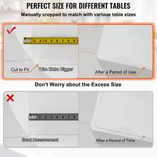 80X42 Inch Plastic Table Pad Thick Crystal Clear Table Cover Protector Rectangular PVC Tablecloth - 透明 80X42 - 查看 5