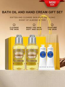 L'Occitane Almond Shower Oil & Shea Butter Hand Cream Gift Set (Almond Shower Oil 35ml*2 + Shea Butter Hand Cream 10ml*2)