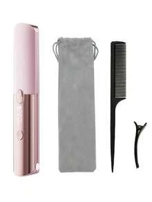 2-In-1 Straightener And Curler, Multi-Function Hair Straightener, 7 Adjustable Temperature Settings, LCD Digital Display, Long-Lasting Use, Compact & Convenient, USB Rechargeable, Suitable For Home, Travel, Salon Use, Gifts For Family And Friends - Multicolor - View 13