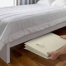 Chest with Flip - Top Lid, Collapsible Storage Nursery, Playroom, Closet, Home Organization, Large Pattern - Gray - Beis - Ver 6