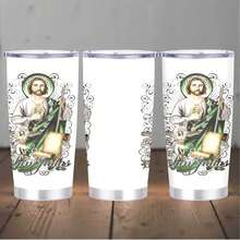 1pc 20 Oz Stainless Cup, Sublimation Mug, Leak Proof Lid Prevents Spills, Christmas Gift, A Thoughtful Gift For Coffee Lovers, Green Bay Packer, Saintly Sipster