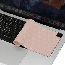 Keyboard Cover With Solid Texture Compatible With 15 Inch M3 A3114 M2 A2941/13.6 A3113 A2681/Pro 14/16 M4 M3 M2 M1, Chalk Pink - Camel - View 7