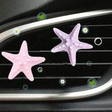 Clip parfumé pour aération de voiture, motif créatif de bande dessinée. Clip de décoration pour aération de climatisation de voiture en forme d'étoile de mer en résine (sans parfum inclus)
