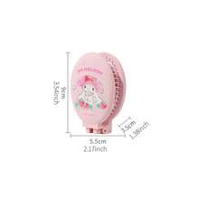 Miniso Sanrio My Melody - Lược gấp gọn di động bằng nhựa ABS thân thiện, tích hợp gương và lược, tuyệt vời cho việc trang điểm và làm tóc nhanh chóng của học sinh trong giờ giải lao (1 chiếc) - Hồng - Xem 7