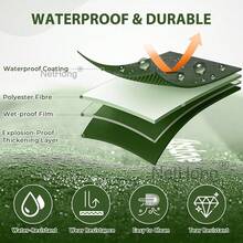 Built-In Pump Camping Air Mattress Thickened Pad Foldable Inflatable Sleeping Pad Portable Tear-Resistant - Green - View 4