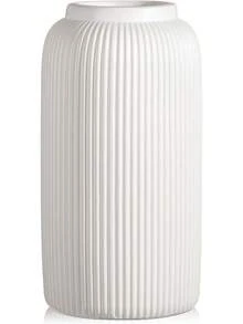 Keramik Vase 24 Weiße Vase Blumenvase Vasen Matt Rund Boho Dekovase Ästhetik Flasche für Blumen Ästhetik Wohnzimmer Schlafzimmer Küche Badezimmer Tischdeko - Beige - Übersicht 6