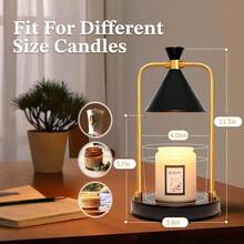Candle Warmer Lamp With Timer Dimmer,Unique Birthday Gifts For Women Mom,House Warming Gifts New Home Room Decor,Wax Melt Warmer For Scented Wax Jar Candles (Black-Small)Thanksgiving Gifts, Christmas Gifts, Halloween Gifts, Valentine's Day Gifts, New Year Gifts