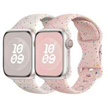 2 Packs Sport Band Compatible With Apple Watch Bands 42mm 46mm 40mm 41mm 44mm 45mm 38mm Ultra 49mm Women Men, Plastic-Soft Breathable Silicone Strap Compatible With IWatch Band Series 10 9 8 7 6 5 4 3 Ultra/2,SE