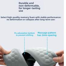 shsosk Memory Foam Wrist Rest Pad, Massage & Fatigue Relief For Programmers, Elbow, Arm, Keyboard, Mouse - Light Grey - View 9