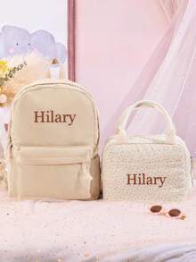 Personalized Lunch Box Bag, Custom Name Lunch Box Tote Bag, Personalized Insulation Bag, Picnic Bag, Insulation Lunch Bag, Back To School Gift, Fashionable, Colorful, Cute, Simple, Kawaii, Unique Personalized Custom Gift