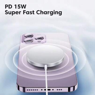 1pc Magnetic Wireless Charger Compatible With IPhone 17 Pro Max/17 Pro/17/Air/17/16/15/14/13/12/11/XS/XR/8/7/6 Series
