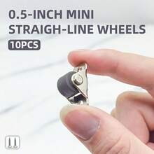 0.5-Inch Silent Mini Casters|10pcs Linear Motion Drawer Wheels|Tatami Furniture Rollers|ABS/Nylon Dual Material
