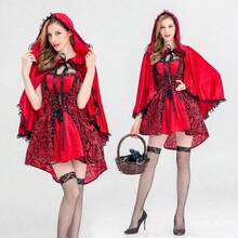 Capa con capucha de vampiro, chal con volantes, Caperucita Roja, apto para todo tipo de festivales, fiestas, disfraces de Halloween y Navidad