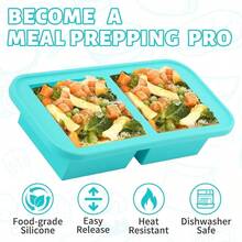 Silicone Freezer Trays With Lid, 4 Cup Soup Freezer Container Large Cube Molds With Reinforced Steel Ring Top Freezing Soup Sauce Broth Leftovers Oven, Easy To Demold Easy Meal Prep Container - Cúp Xanh-4 - Xem 4