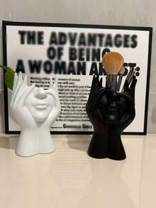 1pc Human Body Shaped Desk Organizer, Multi-Functional Pen/Makeup Brush Holder