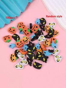 100 mini borrachas de Halloween, borrachas de Halloween, borrachas de lápis de morcego fantasma de abóbora para uso em grandes quantidades em enchimento de presentes, recompensas, enchimento de sacolas de presentes para festas de gostosuras ou travessuras, decoração de Halloween 100 peças