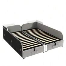 Bed Bases & Foundations - White+Gray + Velvet + 90cm*200cm-2 - View 9