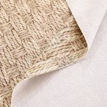 مفرش طاولة مستطيل مع بطانة من الفلانيل، مفرش طاولة قابل للمسح والتنظيف مناسب لوجبات العشاء المنزلية، التجمعات في الفناء، النزهات (نمط زهري منسوج) - لون مشمشي - مشاهدة 8