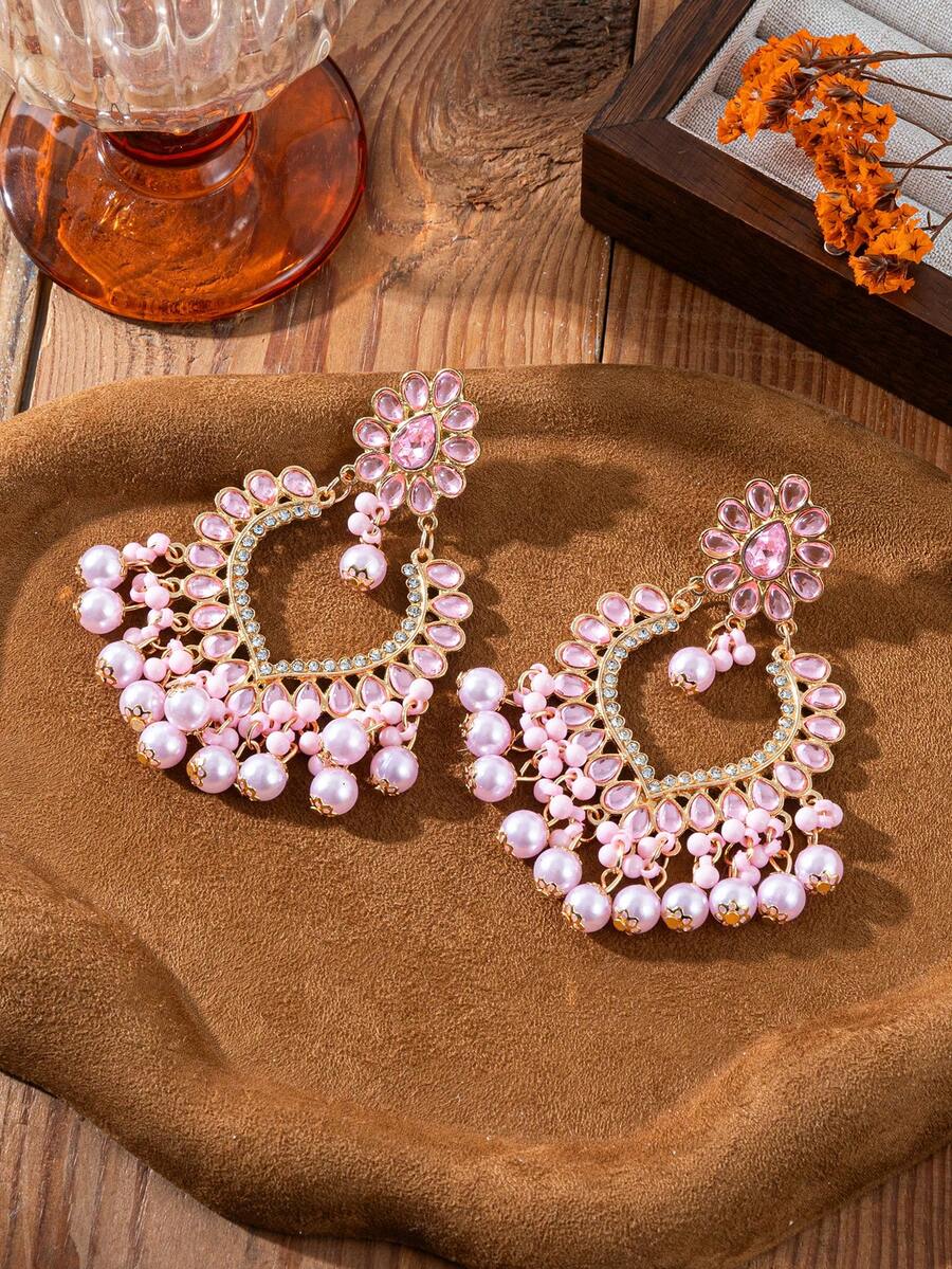 1 Pair Style Heart Shaped Bell Earrings, Suitable For Daily Wear