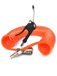 1个高流量气枪 - 工业及家用气嘴，PP材质，适用于空气压缩机除尘，黑色，气枪配件